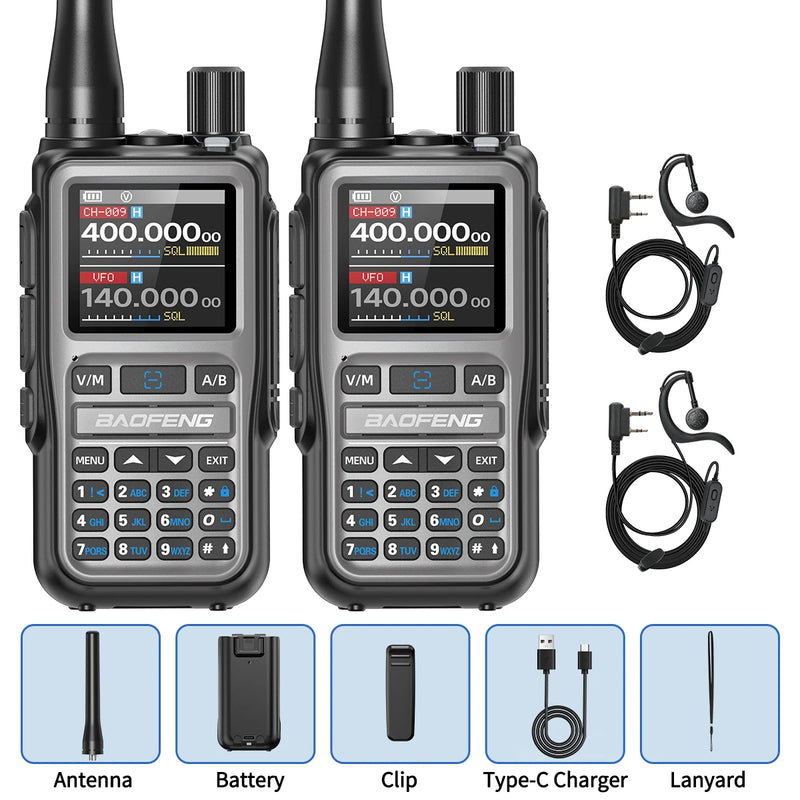 BAOFENG UV-5R Mini Walkie Talkie Multi Band Bluetooth Programming Wireless Copy Frequency 999CH AM FM Long Range Two Way Radio