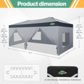 10x20ft Pop Up Canopy Tent Gazebo With 4 Sidewall One | SAMAG