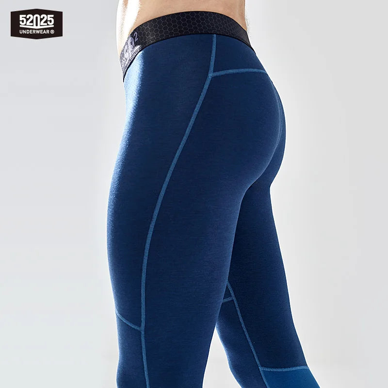 52025 Warm Thermal Underwear with Wool and Silk – Double-Layered for Extra Warmth, Winter-Ready Long Johns, Premium Base Layer