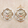Double Sided Wall Clock Decorative Easy to Read Round Quiet European Style Hanging Clock for Home Office Villa Kitchen Bar Porch