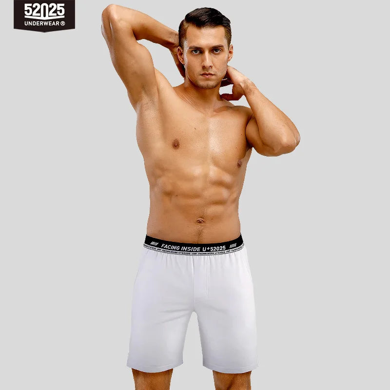 52025 Men's Cotton Modal Pajama Shorts – Smooth, Silky-Soft Lounge Shorts, Relaxed Fit, Side Pockets and Everyday Home Comfort