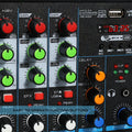4-Channel Small Audio Mixer with Bluetooth, Usb, Mp3, 48V Phantom Power, for Mobile Phone and Computer Live Streaming, K-Song Mixer