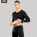 52025 Fleece-Lined Thermal Underwear – Warm, Double-Faced Two-Tone Base Layer for Men & Women with Touch of Silk and Wool