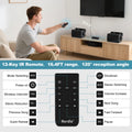 Herdio 4-Channel Bluetooth Audio Amplifier with Remote Control for Bathroom Wall/Ceiling Speakers  EU/US/UK/AU Compatible