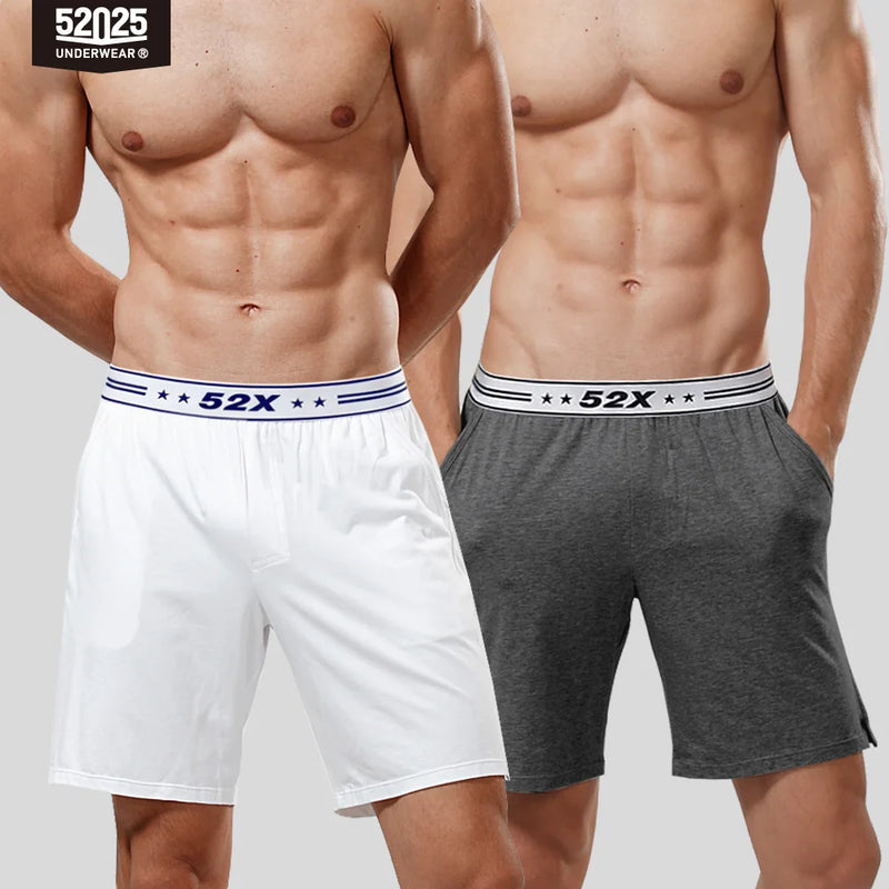 52025 Men's Cotton Modal Pajama Shorts – Smooth, Silky-Soft Lounge Shorts, Relaxed Fit, Side Pockets and Everyday Home Comfort