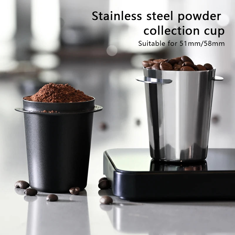 51/58/53mm Shipping Coffee Dosing Cup Sniffing Mug for Espresso Machine Wear Resistant Stainless Steel Coffee Dosing Cup Drop