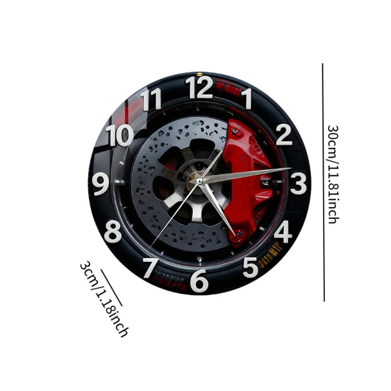2D Wall Clock Mechanical Clock Contemporary Digital Clock Arabic Numerals Easy Reading Hanging Clock Decoration for Bedroom Room