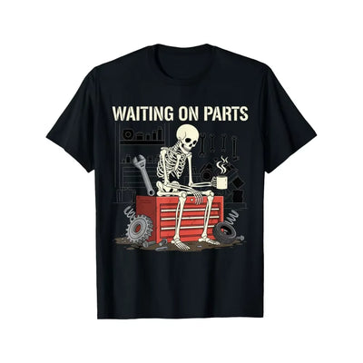 Waiting On Parts Funny Skeleton Auto Mechanic Technician | SAMAG