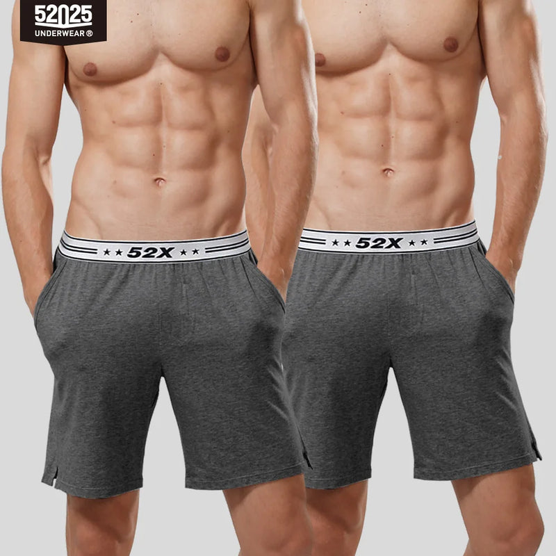 52025 Men's Cotton Modal Pajama Shorts – Smooth, Silky-Soft Lounge Shorts, Relaxed Fit, Side Pockets and Everyday Home Comfort