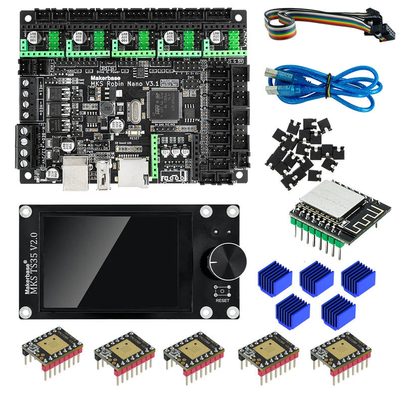 Makerbase Mks Robin Nano V3.1 Eagle 32bit Control Panel TMC2209 Motor Drive WIFI 3D Touch Screen 3D Printer Parts Motherboard