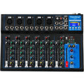 Portable Audio Mixer DJ Sound Mixing Console 48V Power for Computer Recording, Bands Mixing Boards For Studio Recording