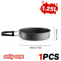 Pandatour Camping Cooking Aluminum Outdoor Travel Tableware Non-Stick Pots Assorted Folding Tourism Cooker Cookware Equipment