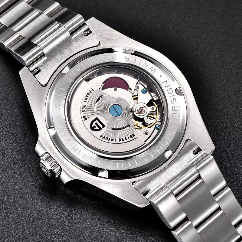 PAGANI DESIGN 2026 New Automatic Machinery Men's Watch GMT DG5833 Stainless Steel Sapphire Crystal 10Bar Waterproof Reloj Hombre