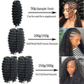 Deep Wave Feather Crochet Braids Boho Human Hair For Braiding Pre-Separated Miracle Knots Crochet 100% Human Hair Extensions