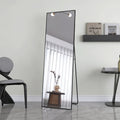 Foot mirror, 165x60, mirror full length, toilet mirror, aluminum alloy frame, living room, bedroom, Black