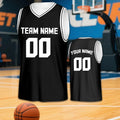 Custom Basketball Jersey Black Personalized Printed Your Own Name Number Men/Women/Kids Quick Dry Sleeveless Shirts