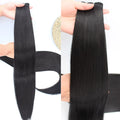 Natural Bio Synthetic Heat Resistant Hair Extensions Sew In Straight Hair Weave Bundle 26" 200g Synthetic Cosplay Ponytail Fiber