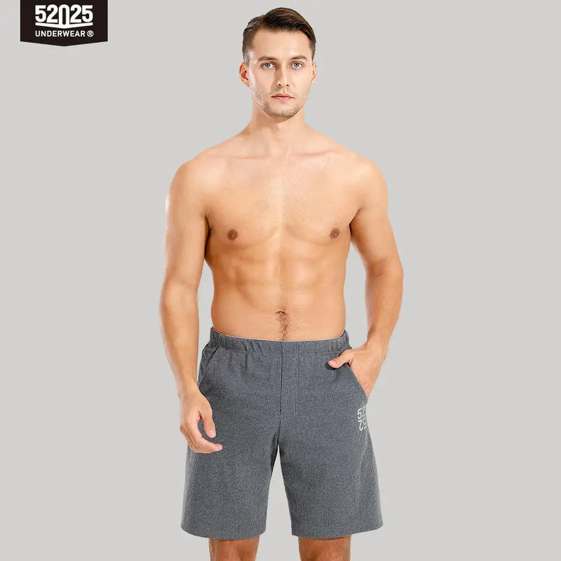 52025 Men's Cotton Lounge Shorts – Comfortable Midweight Pajama Shorts with Adjustable Drawcord, Tailored Fit and Side Pockets