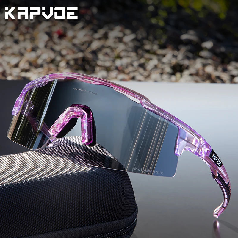 Photochromic Sunglasses UV400 Bike Bicycle Glasses Men's | SAMAG