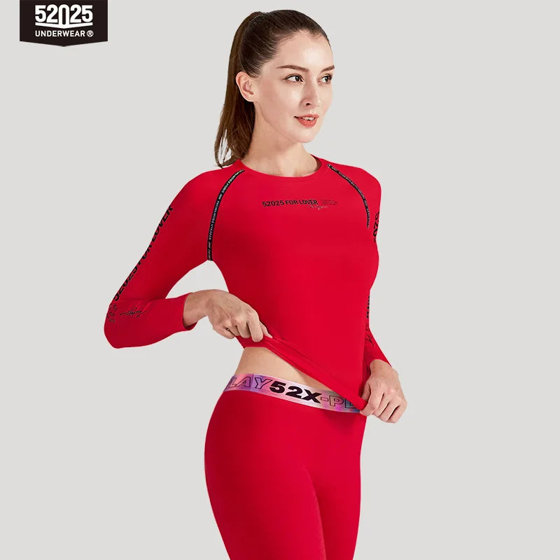 52025 Fleece-Lined Thermal Underwear – Cotton Viscose Base Layer with Body-Contouring Fit, Soft Stretch and Winter Warmth