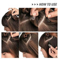 Straight High Temperature Fiber 11 Clips Ins Hair Extensions 24 Inch Orange Brown Synthetic Hair Daily Use Hair Pieces For Women