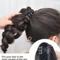 Synthetic Braided Ponytail Wig With Claw Clip Elegant Curly Wave Braids Ponytail Extension For Women Heat Resistant Fiber Hair