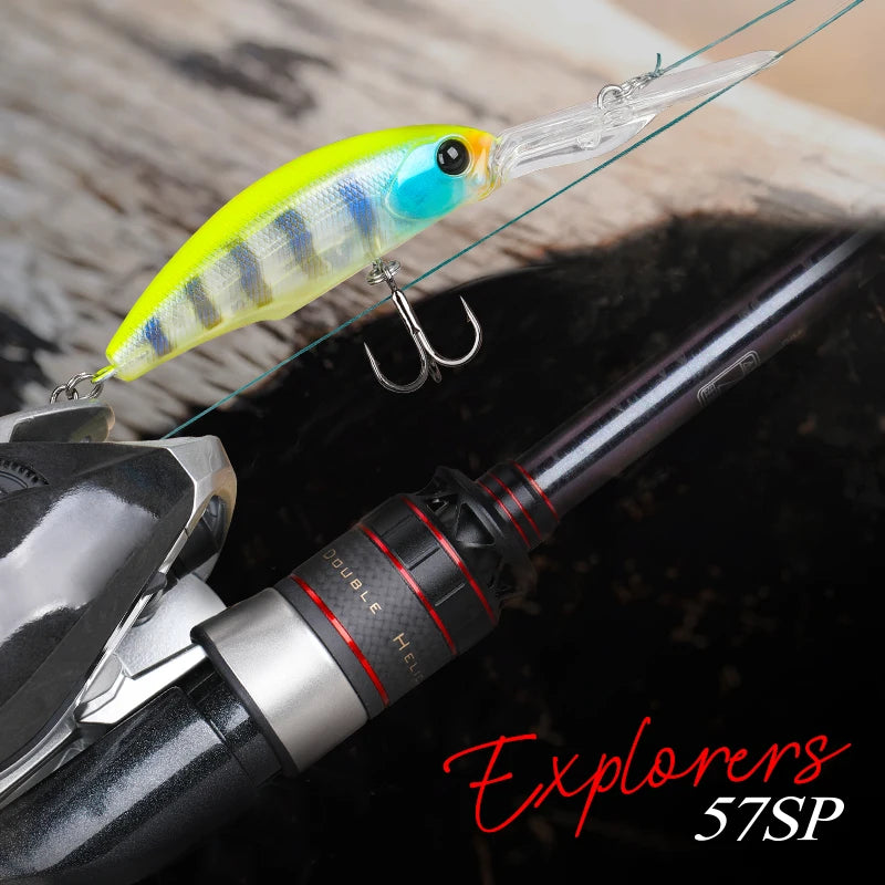 TSURINOYA 57SP Deep Dive Suspending Minnow SHAD Fishing | SAMAG