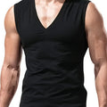 Men's V-neck Sleeveless Vest For Slimming And Muscle Building, Daily Wear, Simple Fashion, And A Strong Sense Of Power Top