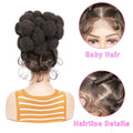 Synthetic Bantu Braided Wigs 11 Inches Full Lace Braided Wig with Baby Hair Afro Short Wigs Knotless Box Braids Wigs for Women