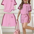 Kids Clothes Girls, , Easy Bow Print Short Sleeve T-Shirt | SAMAG