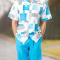 Summer New Printed Men's Top + Trousers Casual Suit Shirt Pants 2 - Piece Fashion Harajuku Retro Party - View 9 | SAMAG