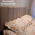 Cabeceira De Cama Adesiva Modulada Estofada Para Cama De Solteiro Casal 1 Peça