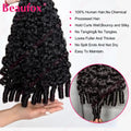 Beaufox Burmese Curly Hair Bundles Pixie Curly Bundles Human Hair Virgin Water Wave Human Hair Bundles Ocean Spiral Curly 30”