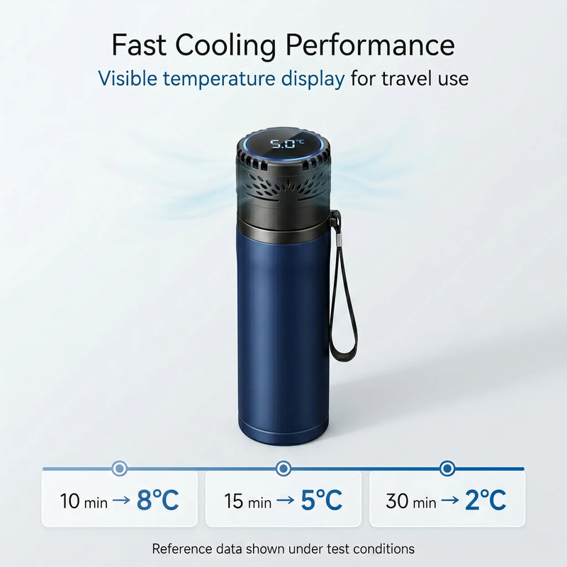 Smart Insulin Cooler Cup Portable Medical Fridge Travel Cooling Case 0-20°C Digital Temp Control for Diabetes Insulin Pens