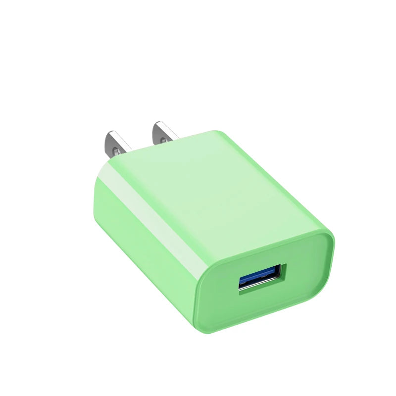 USB Charger 5V 2A Travel Universal Wall Power Adapter Plug For iPhone 16 15 14 Samsung Xiaomi Redmi LG EU US Head Fast Charging