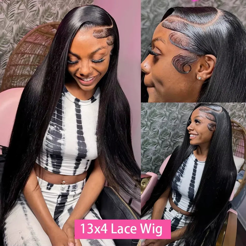 30 36 Inch Bone Straight Human Hair Wigs 13x6 Hd Lace Frontal Wig Brazilian Straight 13x4 HD Lace Front Human Hair Wig For Women