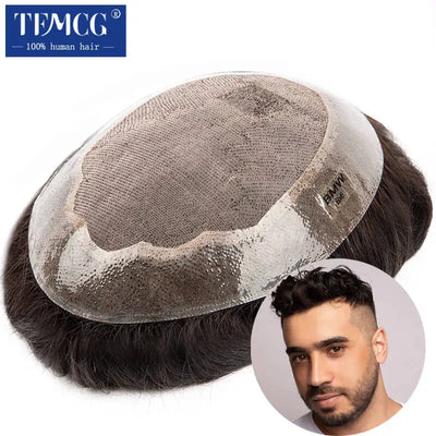 Male Hair Prosthesis Toupee Men Mono& Soft Pu Durable | SAMAG