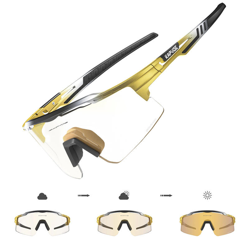 Photochromic Sunglasses UV400 Bike Bicycle Glasses Men's | SAMAG