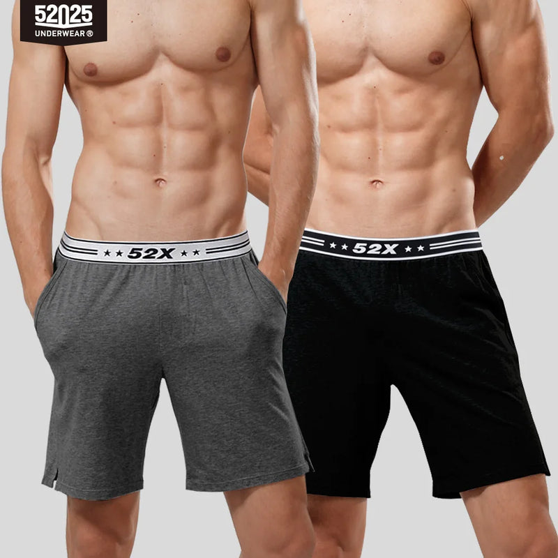 52025 Men's Cotton Modal Pajama Shorts – Smooth, Silky-Soft Lounge Shorts, Relaxed Fit, Side Pockets and Everyday Home Comfort