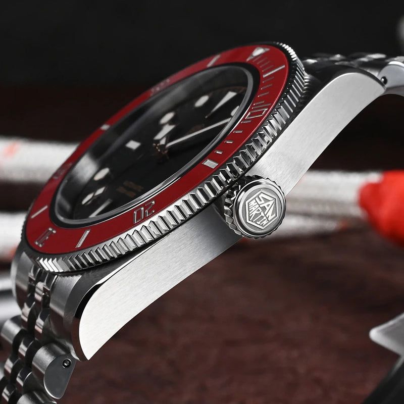 San Martin 40mm BB Men Watch Luxury Sport Diver Fly Clasp NH35 Automatic Mechanical Man Watches Jubilee BGW-9 20Bar SN0128