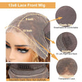 13x4 5x5 Glueless HD Lace Closure Wig 4/27 Highlight Straight Human Hair Pre Plucked Hairline 250 Density Wigs For Women