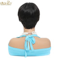 Pixie Cut Full Machine Made Perruques Cheveux Humains Wig Short Bob Wig For Black Women Brazilian Remy Cheap Glueless Wigs