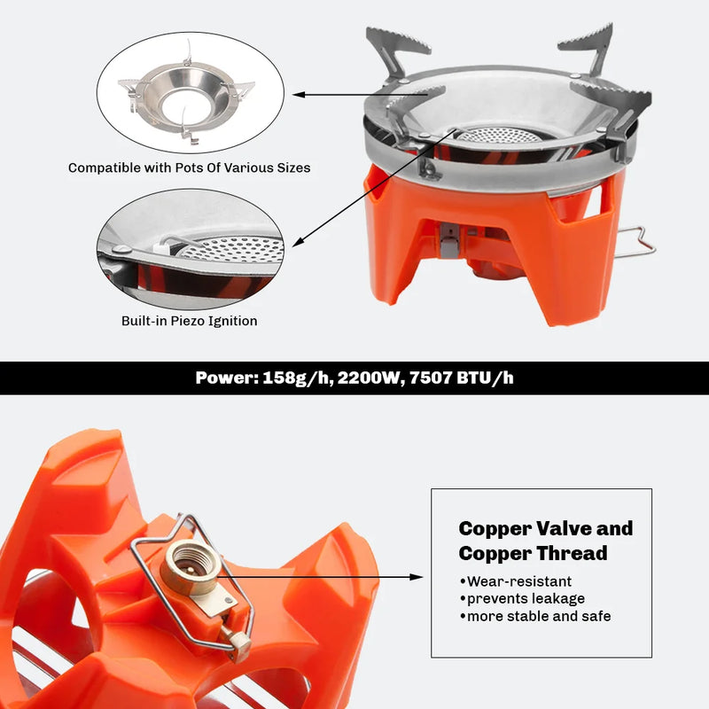 Fire Maple X2 Outdoor Gas Stove Burner Tourist Portable - View 4 | SAMAG