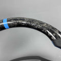 Customized Forged Carbon Fiber Blue Element Steering Wheel Ford MK3 ST RS Car Accessory Sporty Style