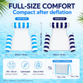 Inflatable Water Hammock Pool Float with Mesh Center - View 6 | SAMAG