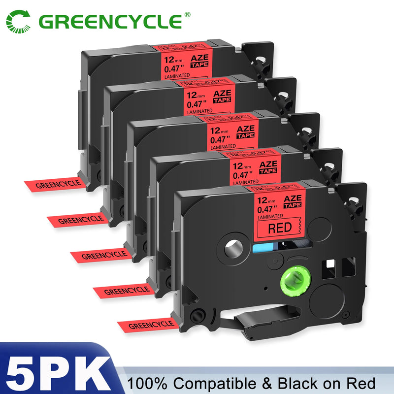5PK/10PK Label Tape Compatible For Brother TZ Tze-231 131 631 6/9/12mm Laminated Label Cassette For Brother P-Touch Label Maker