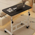 Height-Adjustable Mobile Desk with Wheels Auxiliary Table