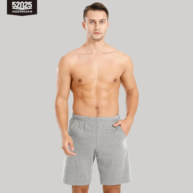 52025 Men's Cotton Lounge Shorts – Comfortable Midweight Pajama Shorts with Adjustable Drawcord, Tailored Fit and Side Pockets
