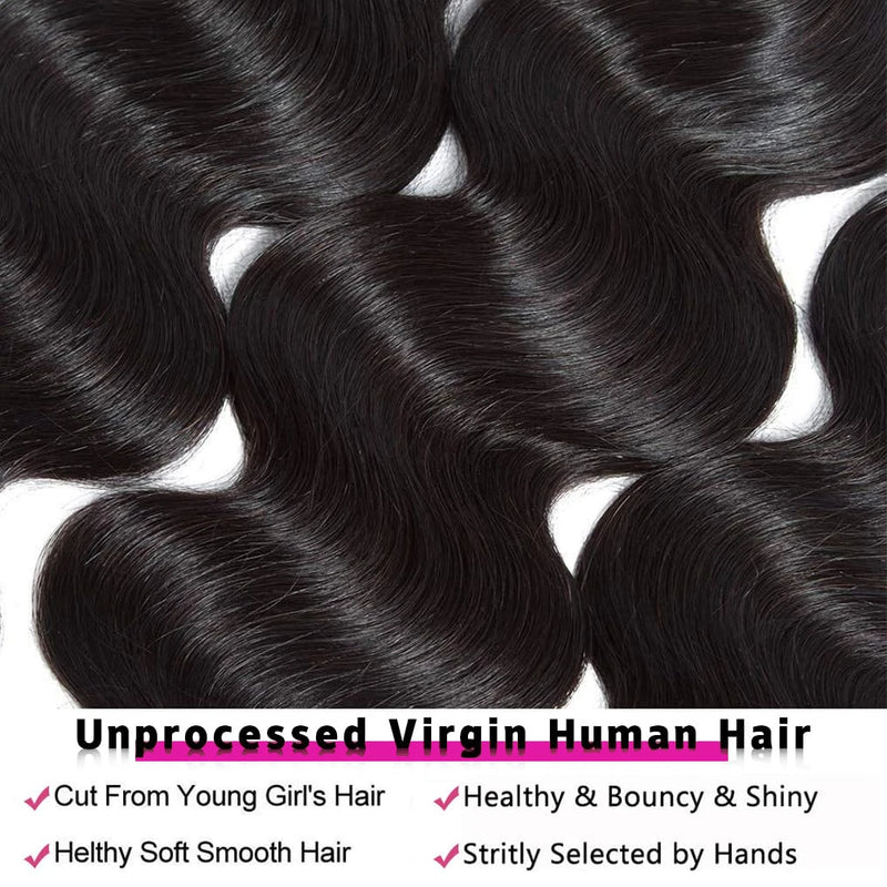 Wholesale 26 28 30 Inch Long Length Hair  Bundles Extensions Deal  Virgin Hair Body Wave Pure Black Tight Practical Hair Bundles For Weaving