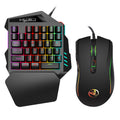 Gaming One-Handed Keyboard And Mouse Set with 35 Keys, Dual-Color Injection Molded Keycaps, Colorful Backlight, USB Plug-And